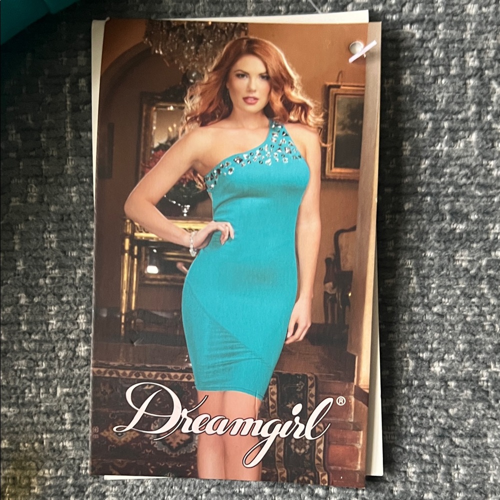 Dreamgirl Teal One-Shoulder Dress